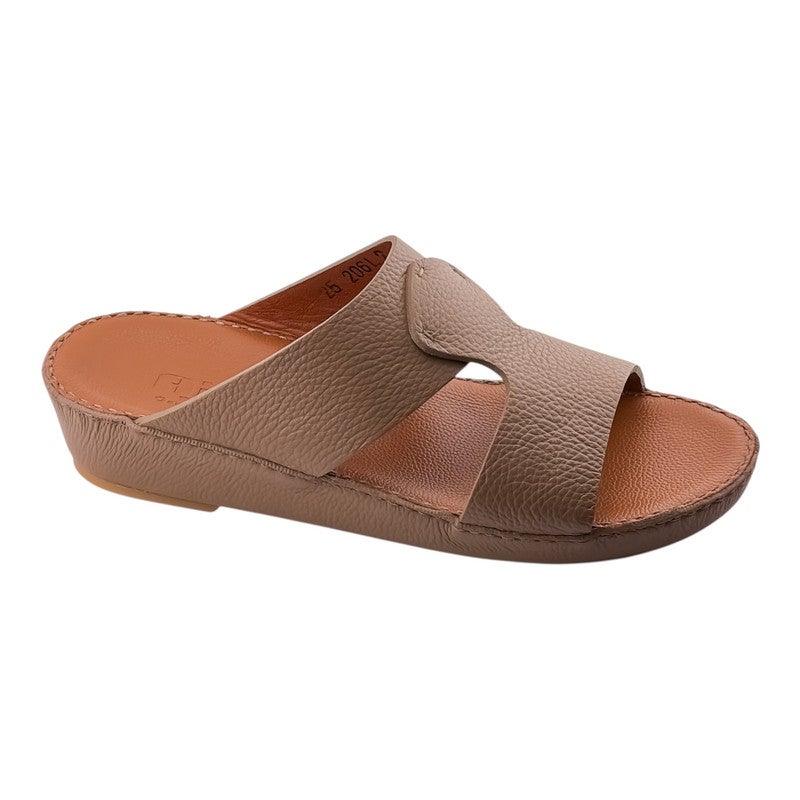 AJYAD Handmade Arabic Sandals For Men | Outdoor Mens Slippers | Everyday Flip Flops Open Toe | Arabic Genuine Shamwa Leather | New Design | Tan Footbed | Comfortable & LightWeight - Image 1